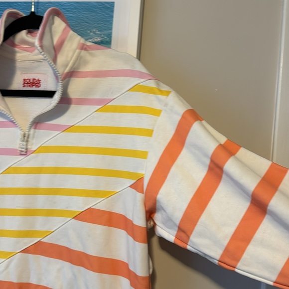 Solid & Striped Quarter Zip in Colorblock Stripe - Picture 12 of 15